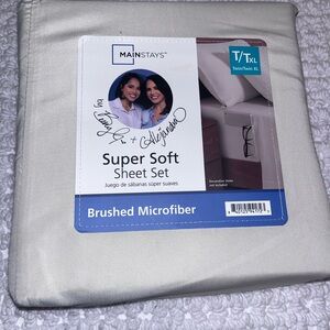 Mainstays Brushed Microfiber Sheet Set - Cream